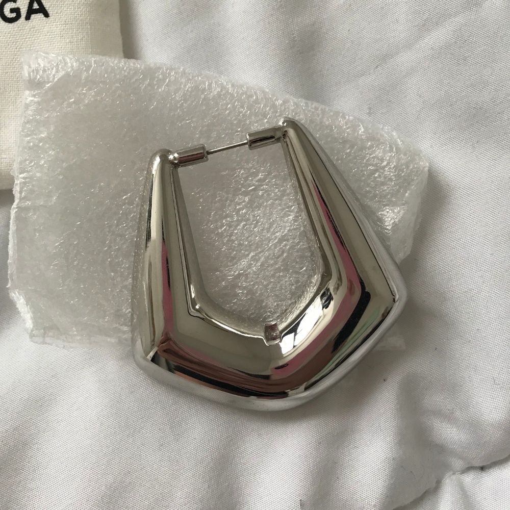 Balenciaga Silver Statement Earring - Picture 3 of 4